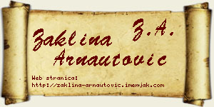 Žaklina Arnautović vizit kartica